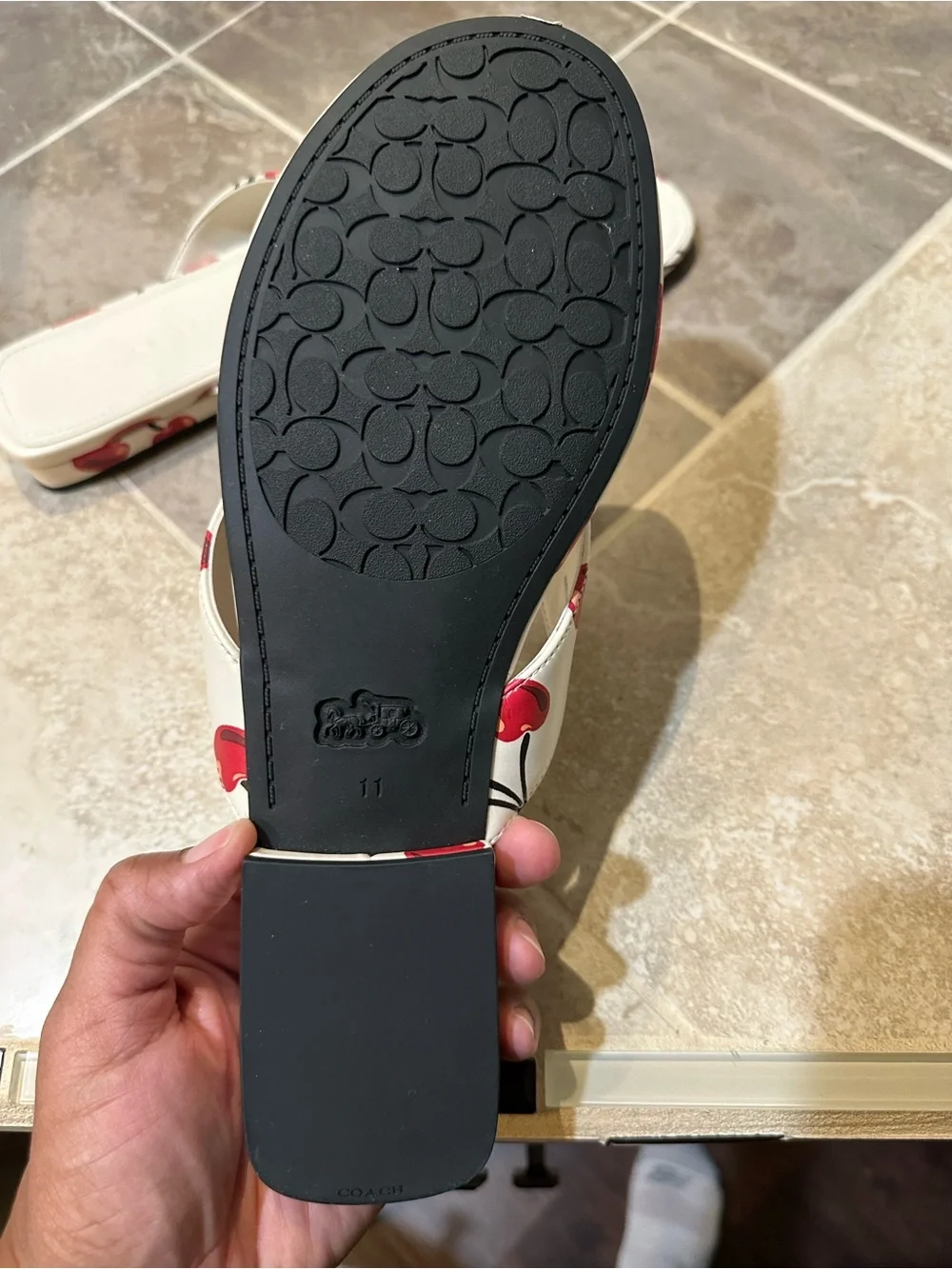 Coach Cherry Print Sandals